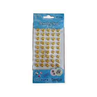 Rózsa Strasszkövek arany 45 db/cs 1 cm